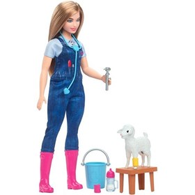 Resim Barbie Deluxe Veteriner Kariyer Bebek Oyun Seti HRG42 