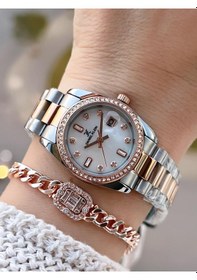 Resim Daniel Klein Çelik Kordonlu 2 Yıl Garantili 3 Atm Suya Dayanıklı Kadın Kol Saati+bileklik Bd.10108.6 Gri - Rose Gold 