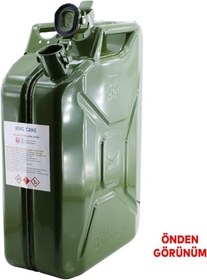 Resim CET PRIME Metal Benzin Bidonu 20 Litre Akaryakıt Mazot Taşıma Doldurma Depolama Bidonu + Aktarma Borusu 