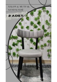Resim Özcan Metal 2 Adet Siyah Metal Ayak Mutfak Salon Sandalyesi Kafe Restoran Sandalyesi Metal Demonte Sandalye Gri 