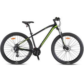 Resim Kron XC 150 HD 27.5\Jant MTB 19 Kadro 24 Vites Dağ Bisikleti Siyah Neon Sarı Füme 
