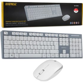 Resim Go İthalat EVEREST KM-6063 BEYAZ/GRİ KABLOSUZ Q MULTIMEDYA KLAVYE+MOUSE SET (5263) 