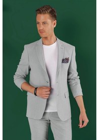 Resim Efor C 640 Slim Fit Gri Spor Ceket Gri 