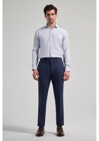 Resim İmza Lacivert Esnek Yandan Cepli Slim Fit Classic Pantolon 1003250160 Lacivert 