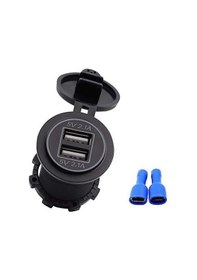 Resim Araç Telefon Şarj Soketi 2'Li 5V 2.1A Kırmızı 