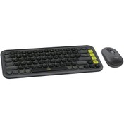 Resim logitech POP ICON Kablosuz Bluetooth Sessiz Türkçe Q Klavye ve Mouse Seti - Siyah 920-013075 