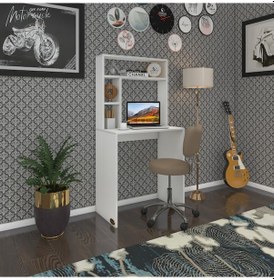 Resim Kenzlife bilgisayar çalışma masası kimi070 byz ofis sekreter laptop Beyaz 