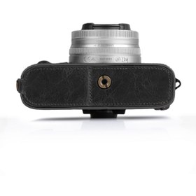 Resim MegaGear Nikon Z Fc Tek Dip Hakiki Deri Fotoğraf Makinesi Kılıfı - Siyah 