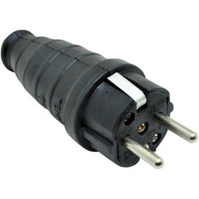 Resim Orel Kauçuk 1 X 16 Amper Monofaze Erkek Fiş - 220 Volt - OR2101 