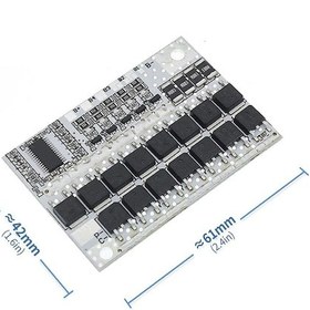 Resim Bms 5S 100A Koruma Kartı Lityum Batarya Balans Versiyon 