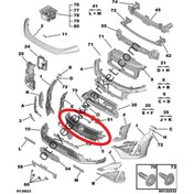 Resim Peugeot 408 (2023-2024) Ön Tampon Izgarası - Beyaz (Orijinal) 