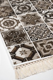 Resim Alanur Home Eko Trend Djt Yıkanabilir Kaymaz Taban 3 Lü Yatak Odası Takımı Mu144 Patchwork Kahve 