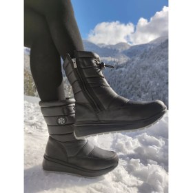 Resim Çiğdem Kundura Kar Botu Unisex - Kar 11 - Siyah-Gritaban 