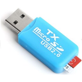 Resim TX ACUCR204BLUSB 2.0 MicroSD Kart Okuyucu - Mavi 