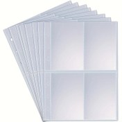 Resim 30 adet 6.35x8.89cm Fotoğraf Kartı Kılıfı A5 6 Halkalı Bağlayıcı ile Uyumlu K-pop Kart Kılıfları Çift Taraflı 4 Cep Sayfaları Üstten Yükleme Tasarımı için Fotoğraflar (240 Cep) 