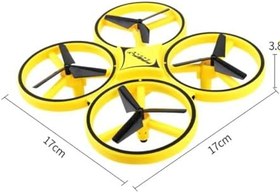 Resim Firefly Drone D10H, Hareket Kontrollü Quadcopter, Kızılötesi Engellerden Kaçınma, Sarı ve Siyah, 36,8 x 27,7 x 7 cm, Uzaktan Kumandalı Drone 
