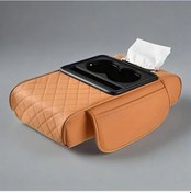 Resim Dashanshop Black Evrensel Fonksiyonel Konsol Örtülü Kolçak Yastığı Çift Bardaklık Cep Telefonu 