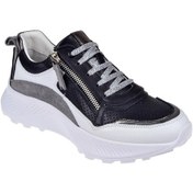 Resim Pullman Hakiki Deri Yanı Fermuarlı Kadın Spor Ayakkabı Plm-34601 Siyah Gri-siyah Gri Gri - Siyah 