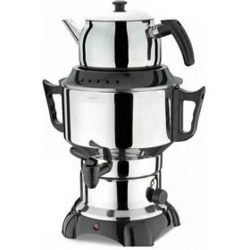 Resim Mediterian 4,5 Lt Çelik Semaver Çaycı Bordo, Sade ve Şık Tasarım 