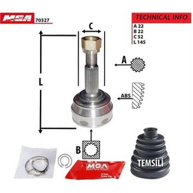 Resim Mga-70327 - Aks Kafası Dıs- Opel: Astra F/vectra A /ascona/kade 