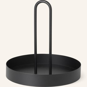 Resim LIVING GRIB Metal Tepsi, Mat Yüzeyli, Kulplu, 28 cm Çapında - Siyah 