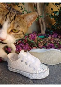 Resim Scarpe Magiche Beyaz Kız Çocuğu Ayakkabısı Işıklı 31-35 Numara Arası Işıksızdır Beyaz 