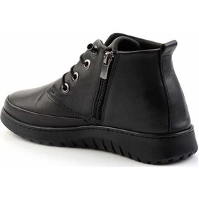Resim Siyah Hakiki Deri Kadın Bot & Bootie K02331800903 Siyah 