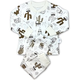 Resim Sema Baby Sleeper Cactus Bebek Pijama Takımı 0-3 Ay Ekru 8682476857207 