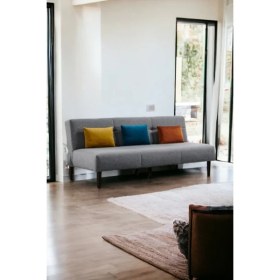 Resim Nikshop Box Üç Kişilik Süngerli Kanepe - Gri 