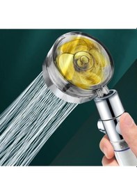 Resim Turbo Pervaneli Ve Filtreli Su Tasarruflu 360 Derece Dönebilen Tazyikli Duş Başlığı 2211 