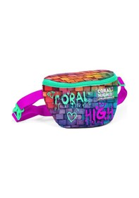 Resim Coral High Pembe Lacivert Grafiti Baskılı Erkek Çocuk Bel Çantası Çok Renkli 