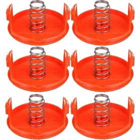 Resim Stellar Düzeltici Yedek Makara Kapağı, RC-100-P, RC100P, 385022-03'Ü Değiştirin, Black&decker Için, Çim Biçme Makinesi Parçaları (6 Kapak, 6 Yay) (Yurt Dışından) 