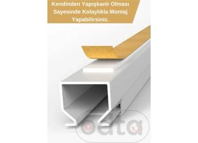 Resim Odta 4 Metre (16X16MM) Kedinden Yapışkanlı Kablo Kanalı | 4m (10 Adet x 40CM) Kablo Gizleyici 