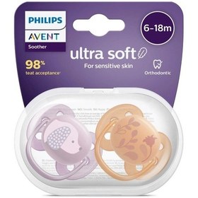 Resim Philips Avent Ultra Yumuşak Emzik 6 - 18 Ay Kız 