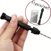 Resim Üç pençeli 0.3-3.4mm El Twist Matkap El Matkap Aracı El Twist Matkap Marangoz DIY Mini El Punch Reaming Matkap Kırtasiye Aracı El Aracı El Matkap Amber Yapım Aracı 