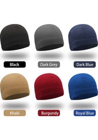 Resim Skycity Kışlık Polar Fleece Bere - Sıcak, Rüzgar Geçirmez, Unisex Bisiklet Ve Doğa Yürüyüşü İçin Koyu Mavi 