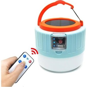 Resim Exeo Güneş Enerjili Solar Led Su Geçirmez Usb Şarjlı Kamp Feneri 1 Adet 