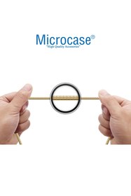 Resim Microcase Metal Kaplama Desenli Lightning 3a Usb Şarj Ve Data Kablosu 1m - Al3200 Gold 