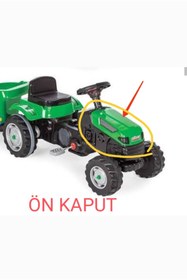 Resim PİLSAN 6 VOLTLUK AKÜLÜ ve PEDALLİ ACTİVE TRAKTÖR MODELİ ÖN KAPUT YEŞİL 