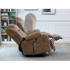 Resim Zaranni Hotte Kahve Liftli Masajlı Hasta Koltuğu USB Li 