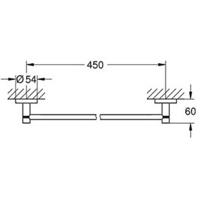 Resim Start Uzun Havluluk 504mm Duş / Banyo Aksesuarları Krom 41197000 