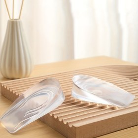 Resim 2 Adet Silikon Yükseklik Arttırıcı Tabanlık, Şeffaf, Rahat, Erkek ve Kadınlar için, Spor, Koşu, Basketbol Ayakkabıları ile Uyumlu 