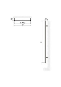 Resim 1200x500mm Lara Karbon Çelik Krom Havlupan 