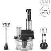 Resim Karaca Mm Prosteel 2000w Cam Mutfak Robotu Siyah - Inox 