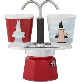 Resim CetKing - Set Mini Express: Ocak Üstü Espresso Pişirici + 2 Cups - Magrite Serisi 