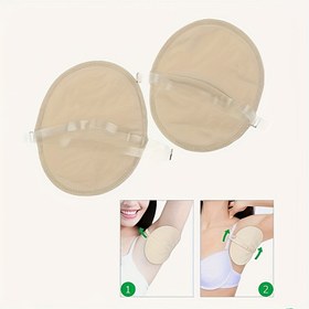 Resim 1 Çift Koltuk Altı Teri Emici Pedler - Geçirmez, Polyester Kumaş, Spor, Yürüyüş ve Açık Hava Aktiviteleri İçin İdeal, Teri Önleyici Etki, Spor Koltuk Altı Koruma|Şeffaf Tasarım|Polyester Kumaş 