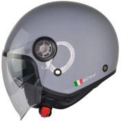 Resim MOTOANL Motosiklet Yarım Kask Güneş Vizörlü ECE 22.06 Motor Kaskı Nardo Grey 