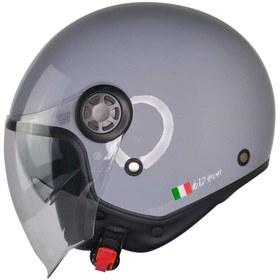 Resim MOTOANL Motosiklet Yarım Kask Güneş Vizörlü ECE 22.06 Motor Kaskı Nardo Grey 