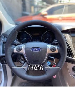 Resim Ford Focus Araca Özel Kaplama Deri Direksiyon Kılıfı 