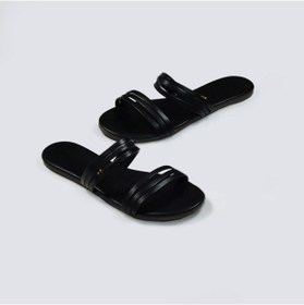 Resim Tkees Kadın Klasik Günlük Düz Bant Terlik Siyah 